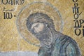 Deesis - Byzantine mosaic in Hagia Sophia church showing John the Baptist Royalty Free Stock Photo