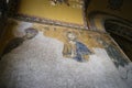 The Deesis mosaic in Hagia Sophia, Istanbul, Turkey Royalty Free Stock Photo