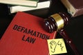 Defamation law is shown using the text Royalty Free Stock Photo