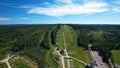 High angle view of a Bobsled roller coaster toboggan run in summer Rattvik Sweden. Royalty Free Stock Photo