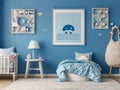 Default Default Blue child bedroom interior