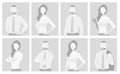 Default placeholder man and woman half-length por