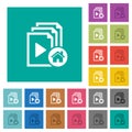 Default playlist square flat multi colored icons