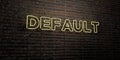 DEFAULT -Realistic Neon Sign on Brick Wall background - 3D rendered royalty free stock image