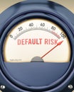Default Risk that is hitting a full scale, showing a very high level of default risk. Maximum value Royalty Free Stock Photo