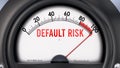 Default Risk that is hitting a full scale, showing a very high level of default risk. Rising or maximum value Royalty Free Stock Photo