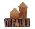 Default in wood type 1 Royalty Free Stock Photo