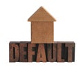 Default in wood type 2 Royalty Free Stock Photo