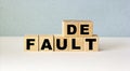 Default word made from building blocks isolated