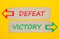 Defeat Victory Concept