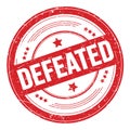 DEFEATED text on red round grungy stamp Royalty Free Stock Photo