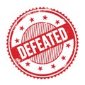 DEFEATED text written on red grungy round stamp Royalty Free Stock Photo