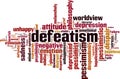 Defeatism word cloud