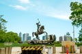 Defeats Evil Statue Outside the United Nations Building in New York City Royalty Free Stock Photo