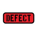 Defect stamp on white Royalty Free Stock Photo