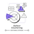 Defect clustering modern linear concept icon Royalty Free Stock Photo