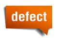 Defect orange 3d speech bubble