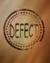 Defect stamp on a grunge background