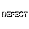 Defect stamp on white Royalty Free Stock Photo