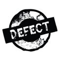 Defect stamp on white Royalty Free Stock Photo