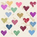 Defective hearts seamless pattern background for valentines day
