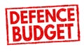 Defence budget sign or stamp