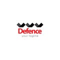 Defence Logo Vector Template Design Illustration Royalty Free Stock Photo