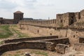 Defence walls of Bilhorod-Dnistrovskyi fortress or Akkerman fortress Royalty Free Stock Photo