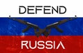 Defend Russia Wallpaper, AK-47 and Flag Russia