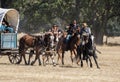 Defending the Supply Wagon Royalty Free Stock Photo