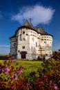 Defense church - fortress on an autumn day in the village of Sutkivtsi