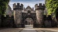 defense gate castle building Royalty Free Stock Photo