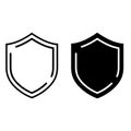 Defense icon vector set. Computer Security illustration sign collection. Shield symbol.