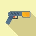 Defense taser icon flat vector. Gun stun