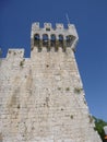 Defense tower of Kamerlengo Castle, Trogir, Croatia Royalty Free Stock Photo