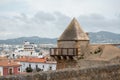 Defense towers in Dalt Vila old town in Ibiza in Spain in the summer of 2022 Royalty Free Stock Photo