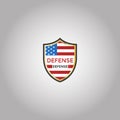 Defense vector logo design template idea and inspiration. Royalty Free Stock Photo