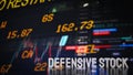 The Defensive stocks word for business concept 3d rendering