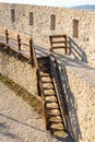 Defensive stone wall construction