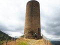 Defensive tower of the castle of Baronia de Oisme, Camarasa, Lleida, Spain, Europe