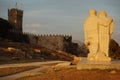 The defensive tower of the Monterreal Fortress, in Baiona, Vigo, Pontevedra, Galicia