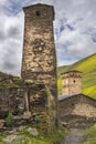 Defensive towers in village Ushguli in Upper Svaneti, Georgia