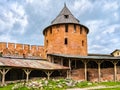 Kremlin walls of Novgorod Detinets in Veliky Novgorod, Russia Royalty Free Stock Photo