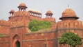 Defensive walls of Red Fort in Delhi, India. Steadicam shot