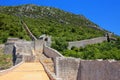 Defensive walls of Ston town, Peljesac Peninsula, Croatia Royalty Free Stock Photo