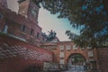 Defensive walls of Wawel royal castle in Krakow.