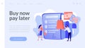 Deferment of payment concept landing page