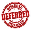 Deferred grunge rubber stamp Royalty Free Stock Photo