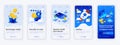 Defi application design temple app, UX UI Set
