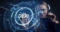 DeFi -Decentralized Finance on dark blue abstract polygonal background. Concept of blockchain, decentralized financial system Royalty Free Stock Photo